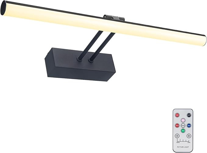 Picture Light, 16" AA Battery Picture Light,Full Metal Picture Frame Light,Wireless Picture Light... | Amazon (US)