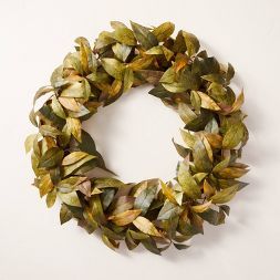 24&#34; Faux Bay Leaf Wreath - Hearth &#38; Hand&#8482; with Magnolia | Target