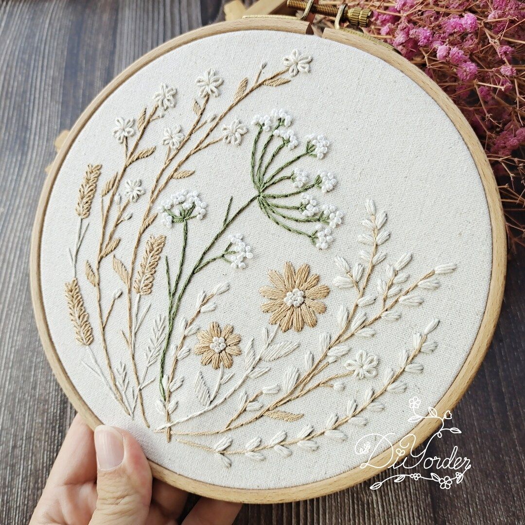 Daisy Flower Embroidery  Kit- Wedding Embroidery Kit-Flower Pattern- 2022 Christmas gift- Birthda... | Etsy (US)
