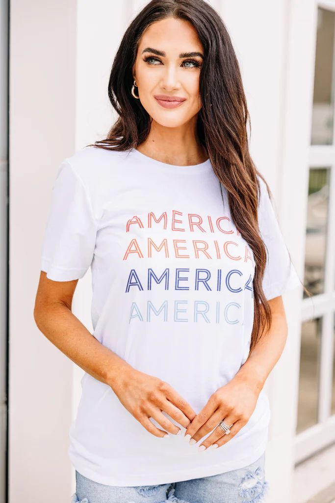 America Baby White Graphic Tee | The Mint Julep Boutique