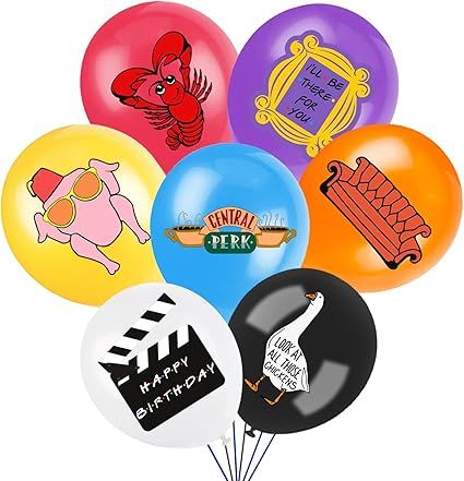 28Pcs Balloons for Friends Birthday Party Supplies, Includes 7 Styles Printed Ideal for TV Show P... | Amazon (US)