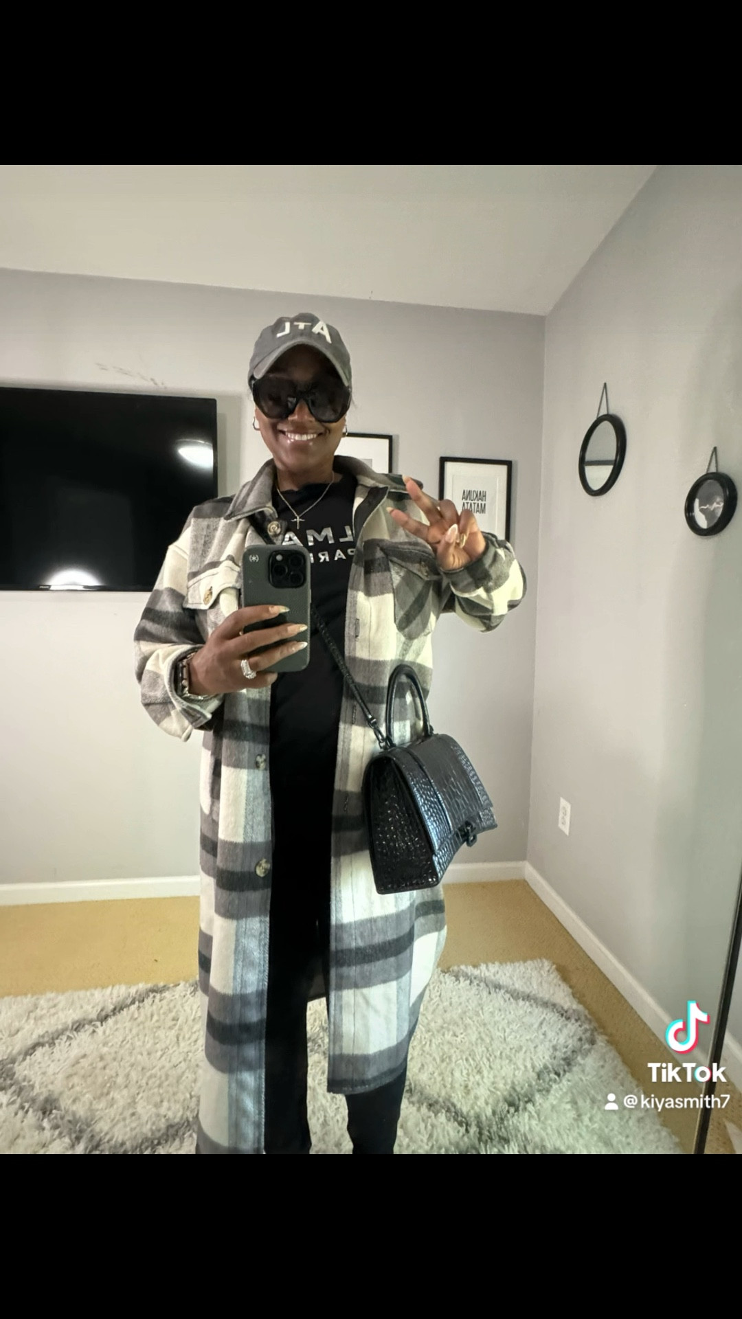 Comfy and cute in my plaid Shacket, Balmain Tee and Leggings.  
White Sambas and Balenciaga ready!!! 

#LTKStyleTip #LTKShoeCrush #LTKOver40