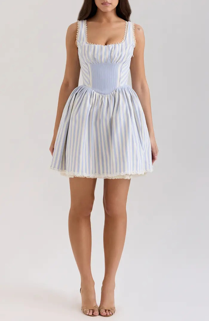 HOUSE OF CB Liesl Stripe Corset Minidress | Nordstrom | Nordstrom