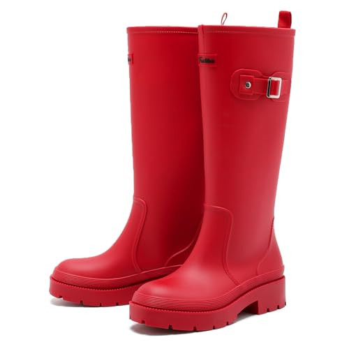 Rain Boots for Women, Anti-Slip Rubber Boots Waterproof Garden Muck Boots Durable Slip Resistant, Tall Water Shoes Comfort Fishing Boot Knee High Work | Amazon (US)