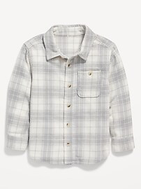 Long-Sleeve Plaid Pocket Shirt for Toddler Boys | Old Navy (US)