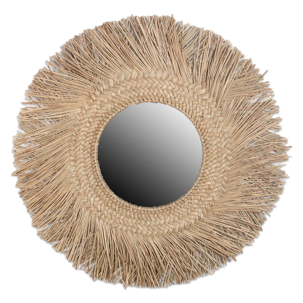 Braided Seagrass Round Mirror | Wayfair North America