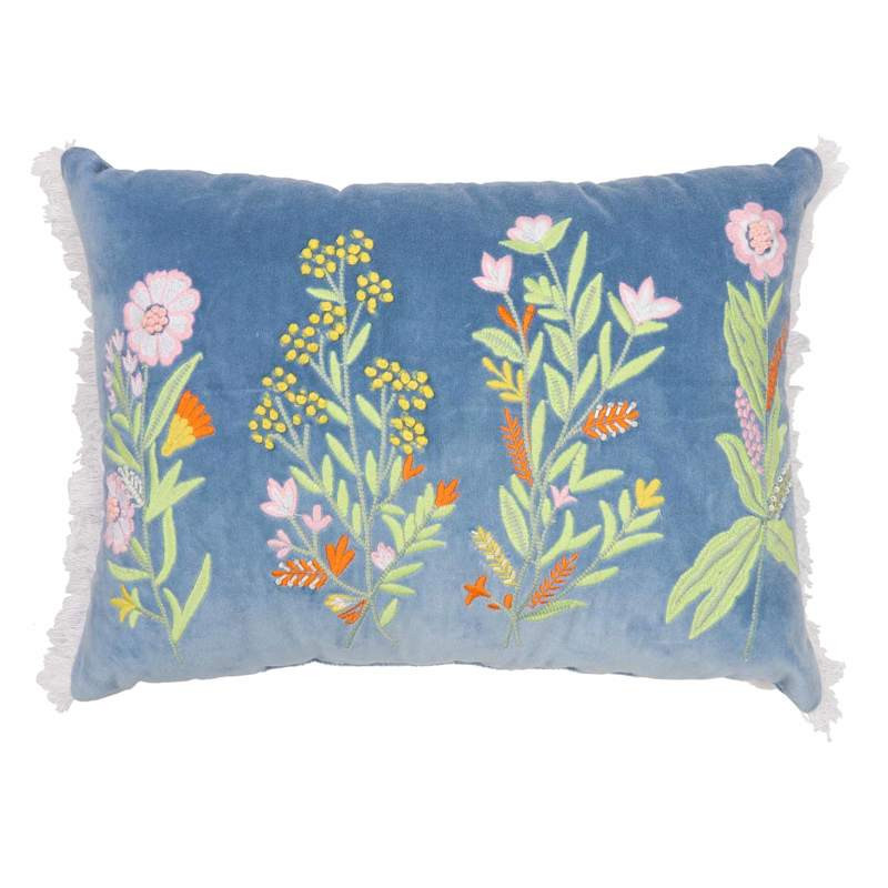 Spring Flowers Embroidered Easter Throw Pillow, 14x20 | At Home