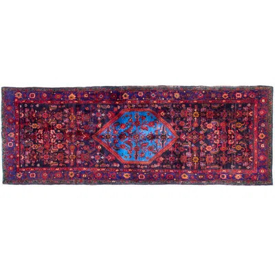 Bodo One-of-a-Kind 3'3" x 9'9" 1970s Area Rug in Red/Blue/Black | Wayfair North America