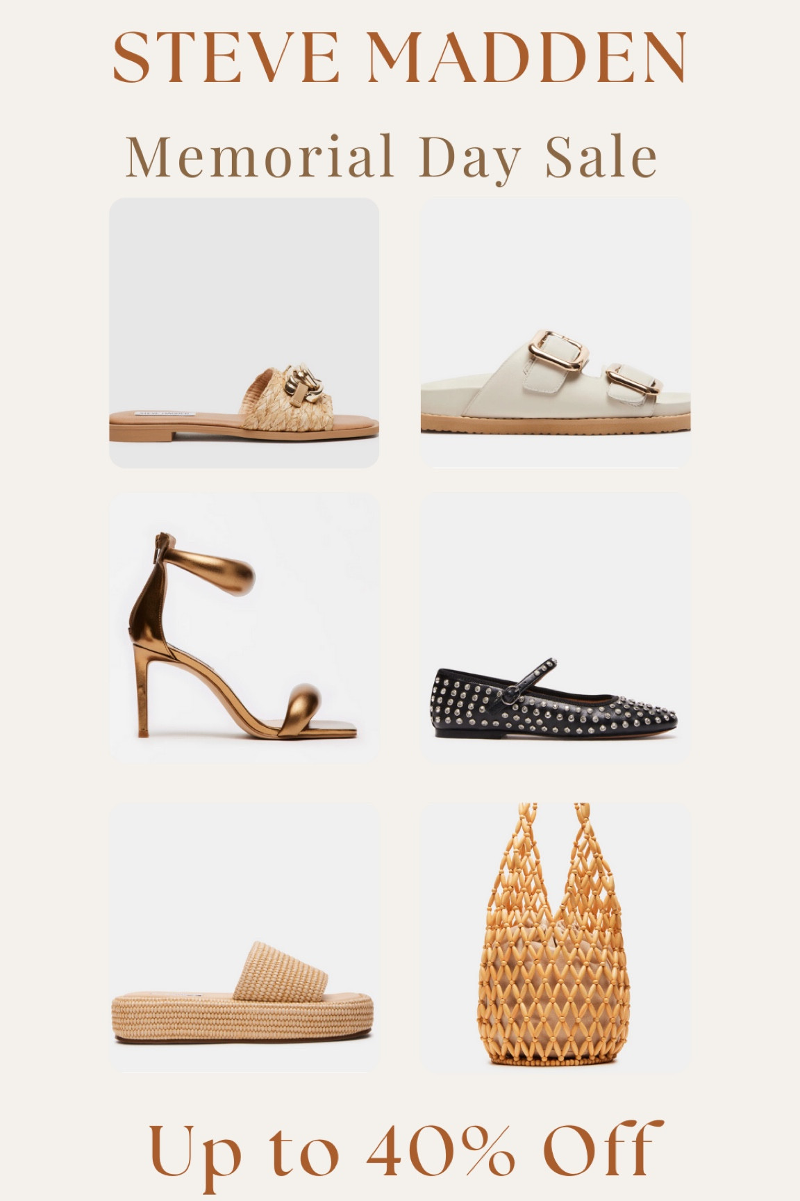 Steve Madden Memorial Day Sale is happening right now, with up to 40% off 😍

Memorial Day sale , Steve Madden , shoes, heels , summer sandals, bag , vacation looks

#LTKSaleAlert #LTKFindsUnder100 #LTKShoeCrush