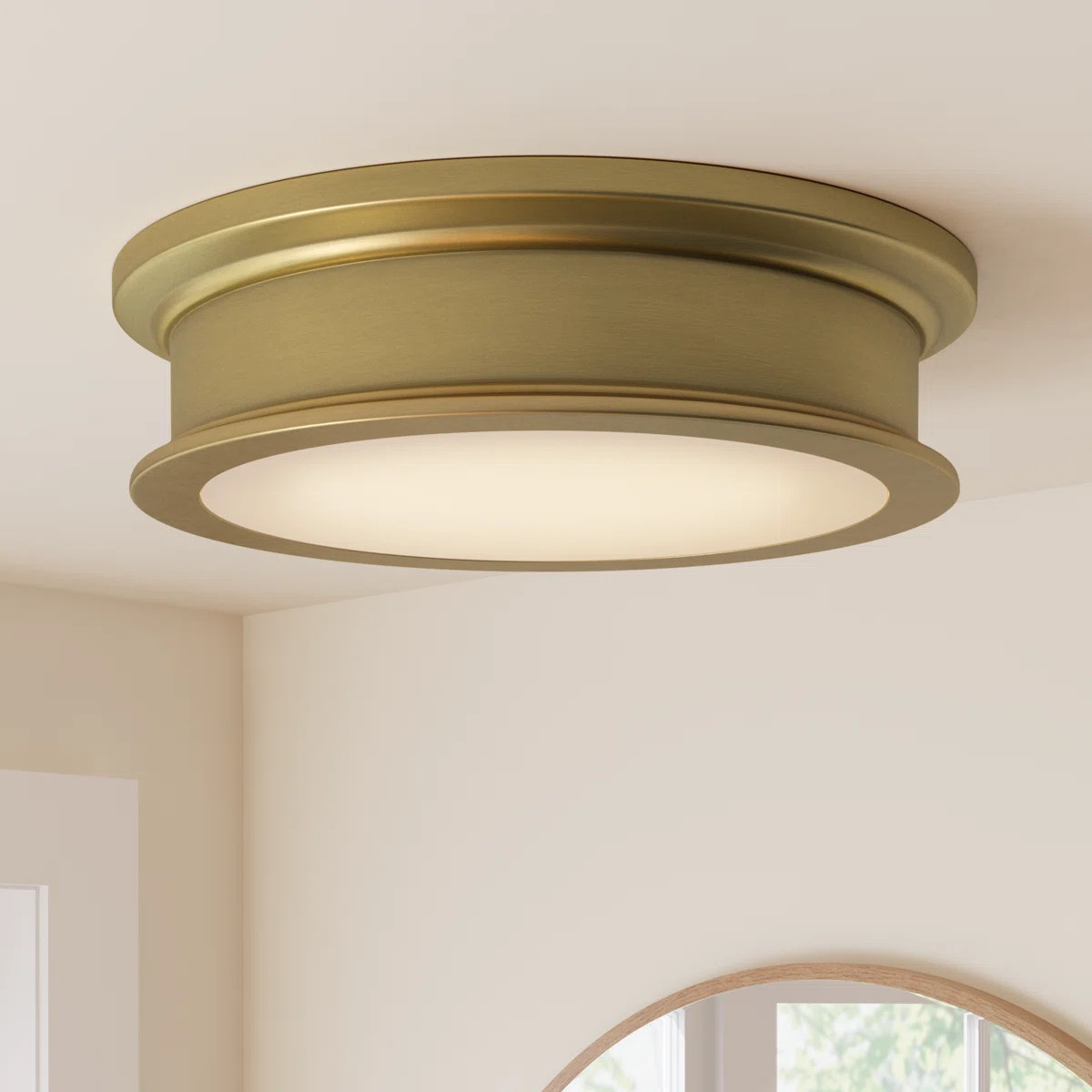 Rosanne 3 - Light 16" Flush Mount in Warm Brass | Wayfair North America