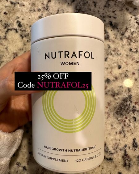 Nutrafol on sale code NUTRAFOL25
For hair health 

#LTKunder100 #LTKunder50 #LTKsalealert