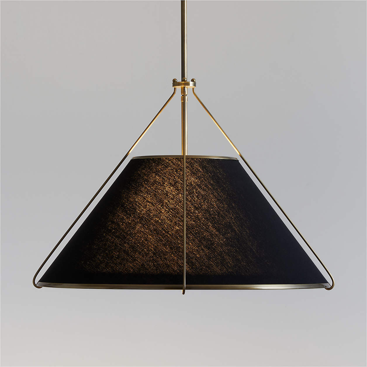 Remi Black Conical Pendant Light 24.7" + Reviews | Crate & Barrel | Crate & Barrel