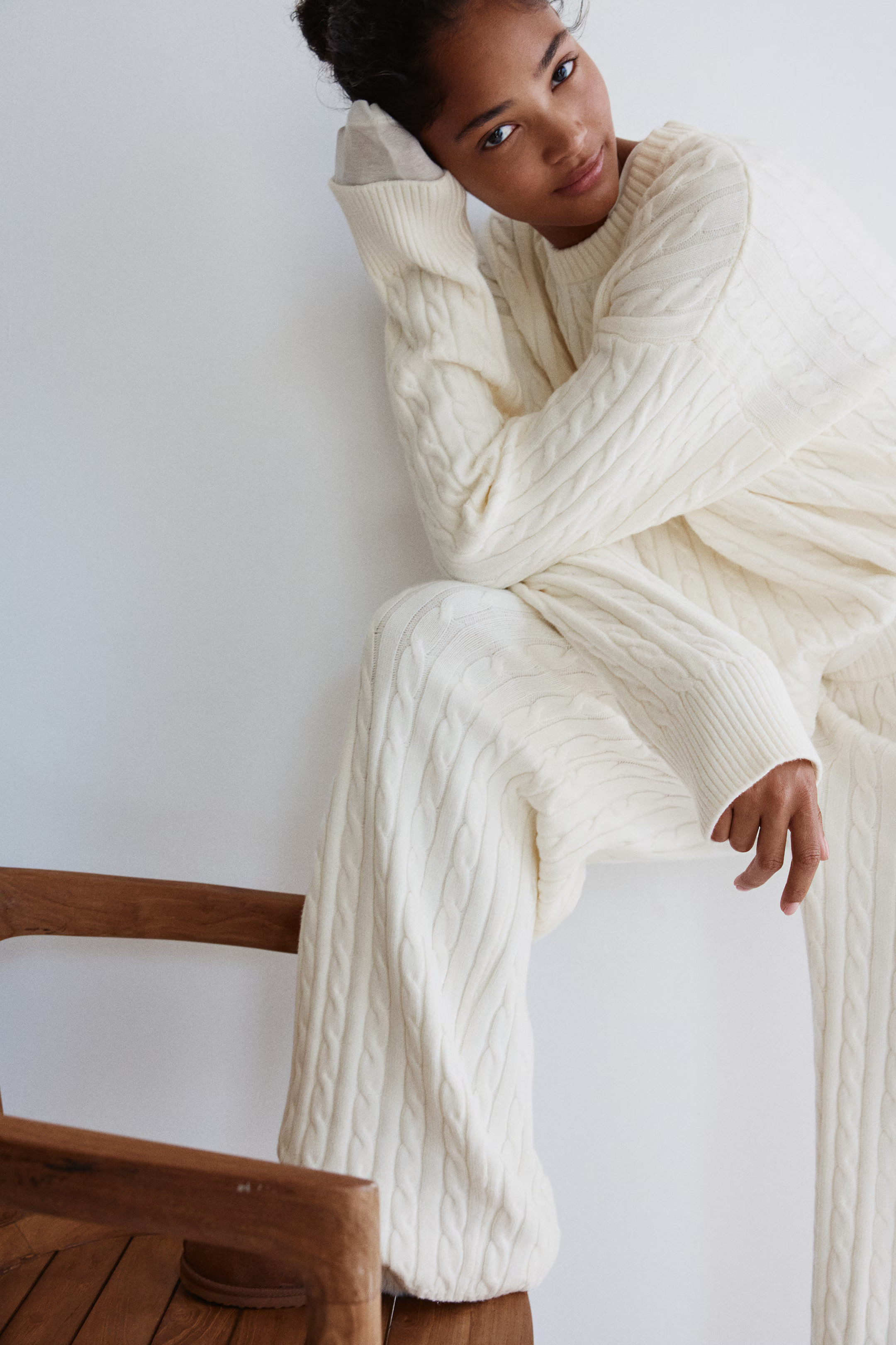 Oversized Cable-Knit Sweater | H&M (US + CA)