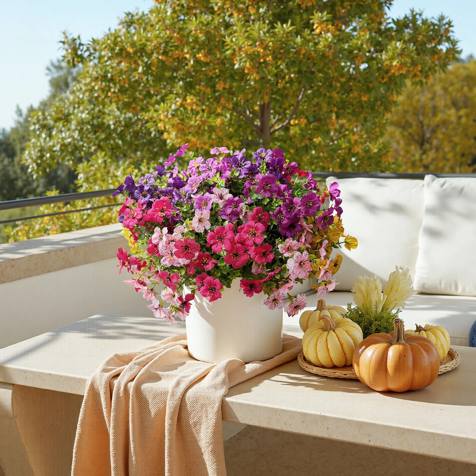 12 Bundles Artificial Flowers For Outdoor Indoor Garden Home Decoration Daisy Flowers（6 Colors... | Wayfair North America