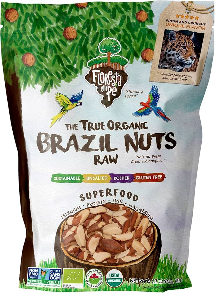 The True Organic Premium Brazil Nuts (15oz) Raw & Unsalted | Kosher | Non-Gmo | Certified Organic... | Amazon (US)