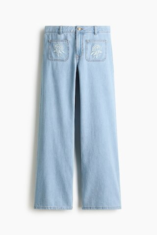 H & M - Wide Regular Waist Jeans - Bleu | H&M (FR, IT, ES, PT, BE)