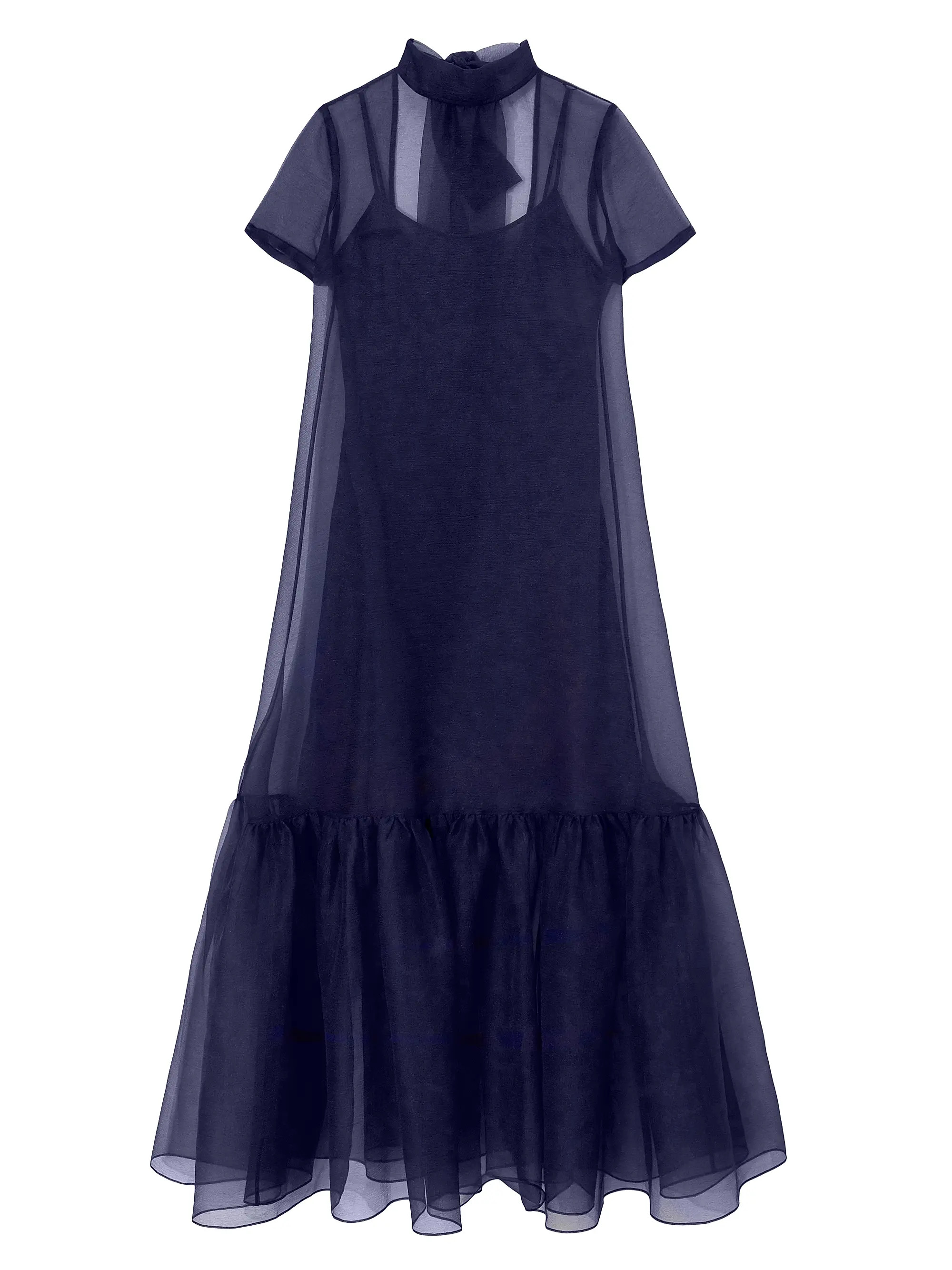 Shop Staud Callunah High-Neck Organza Gown | Saks Fifth Avenue | Saks Fifth Avenue