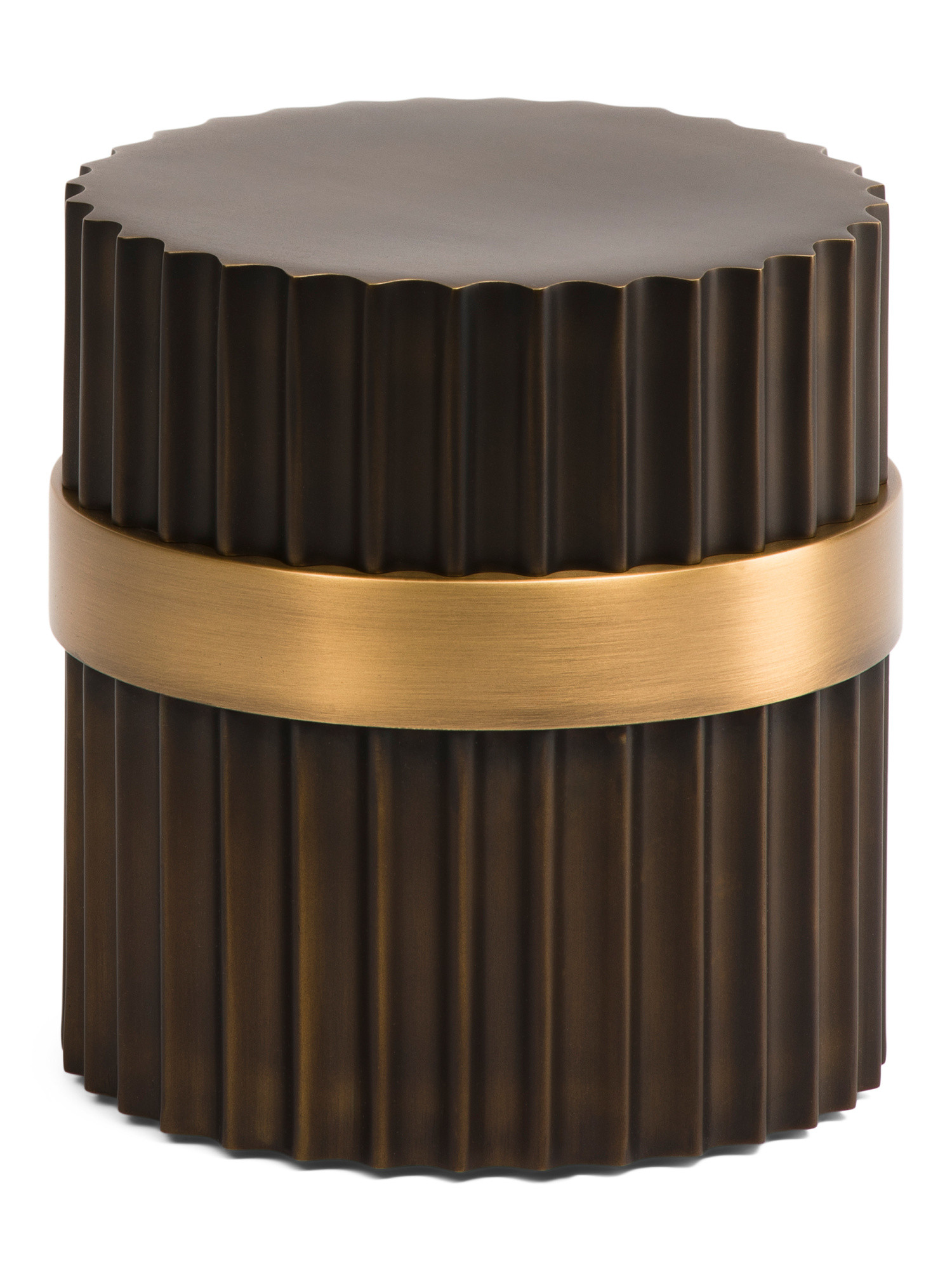 6x6.25 Magic Flute Bronze Tone Steel Cylinder Box | TJ Maxx