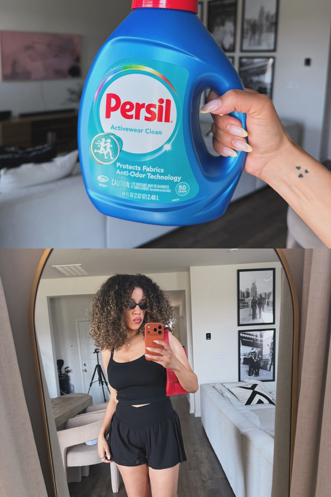 #ad Confession… I basically live in workout sets.Some days it’s for the gym. Some
days it’s running errands. And most days it’s just mom life. But somehow the same type of outfit
works for all of it.
The only thing I didn’t think about at first was how quickly you go through them when you wear
them this much. And if you’re not careful, your favorite sets start losing that fresh look.
That’s why I started using @Persillaundry from @target. It deep cleans my activewear, helps
protect the fabrics, and keeps the colors from fading, which matters when you’re wearing the
same pieces on repeat. Any other laundry hacks that you love?
https://rstyle.me/+MQtrqExwhXys8jjnzWAQqQ
#Persil #WashWithPersil #PersilLaundry #TargetPartner