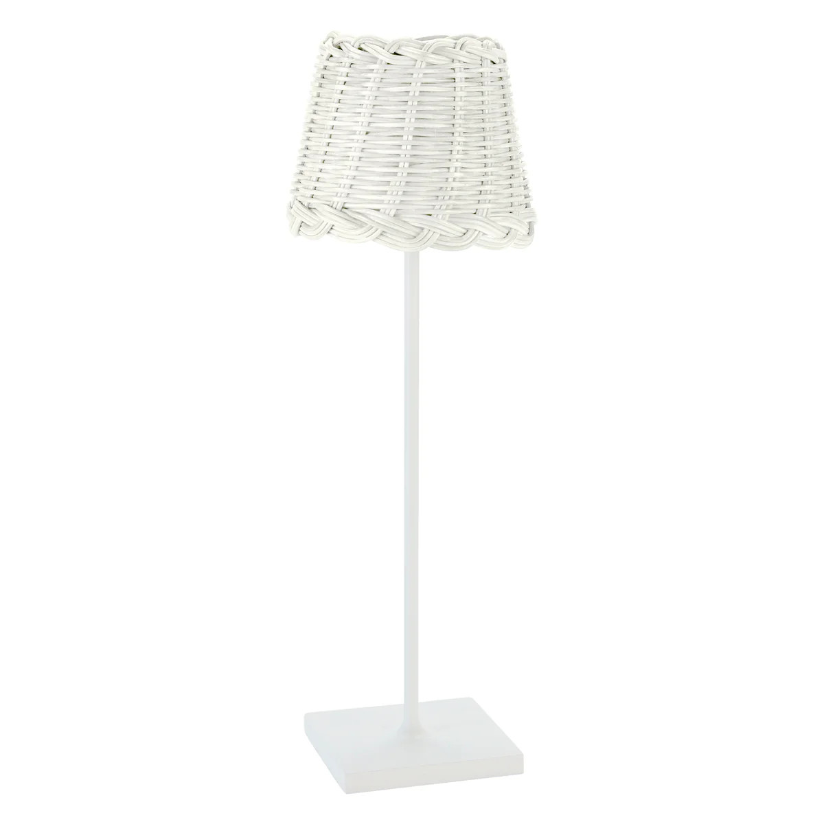 LED Braided Rattan Shade Cover White | Amanda Lindroth