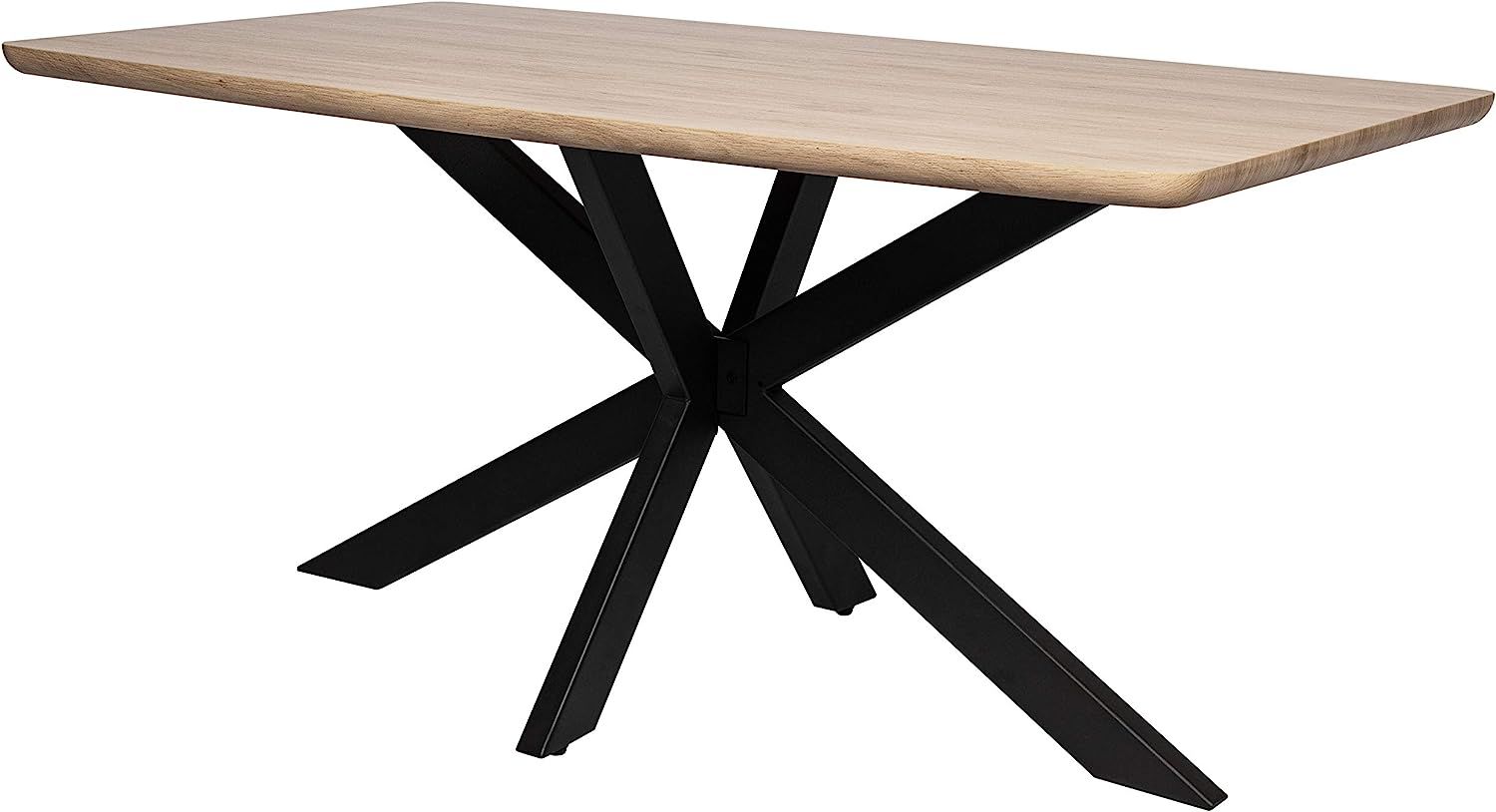 LeisureMod Ravenna 63" Rectangular Wood Dining Table with Geometric Base (Maple) | Amazon (US)