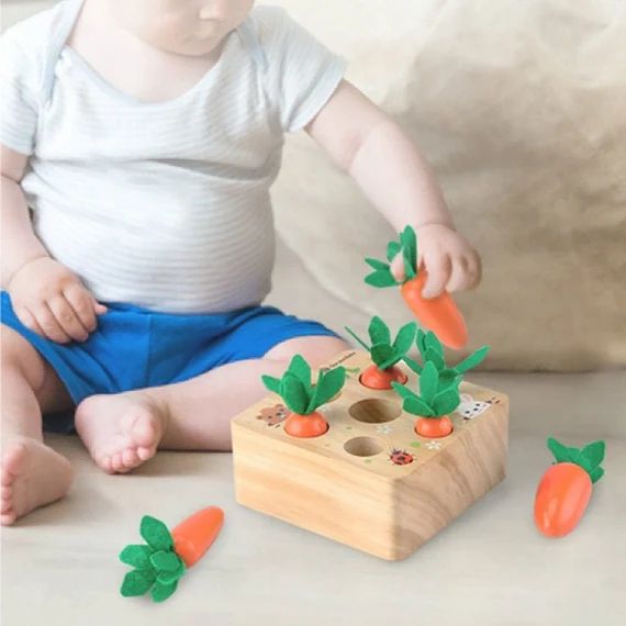Read the full title
    Montessori Wooden Carrot Sorting Puzzle, Preschool Learning Fine Motor Sk... | Etsy (US)