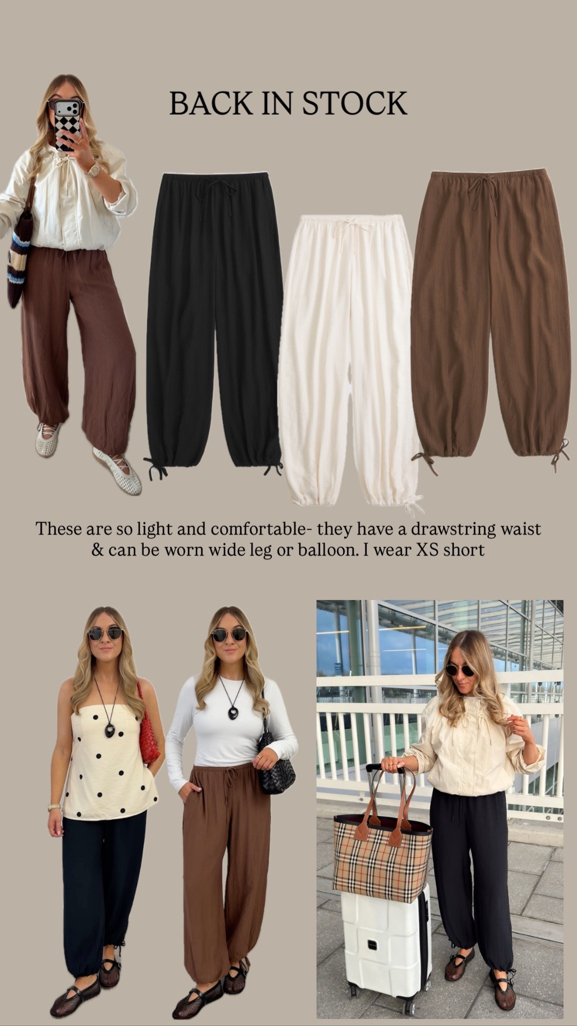 My favourite balloon leg trousers 
I wear xs short 

#LTKsummer #LTKpetite #LTKspring