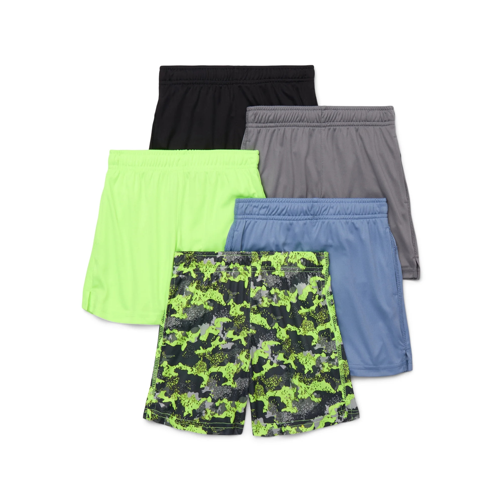 Athletic Works Boys Performance Shorts, 5-Pack, Sizes 4-18 & Husky | Walmart (US)