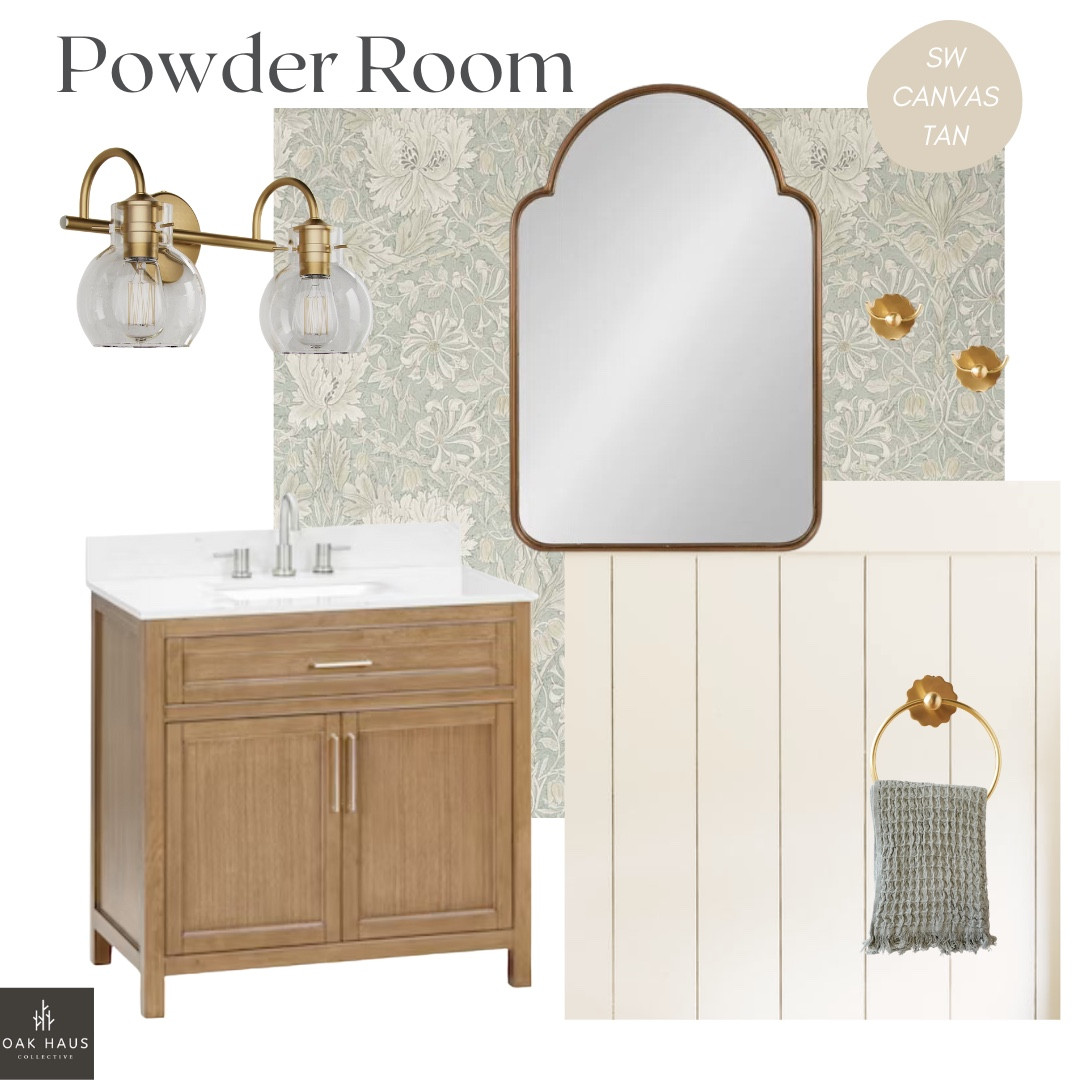 Powder bathroom design! 

I couldn’t choose with vanity, so I included them both! Which one do you prefer? 

Bathroom design, small bath, bathroom vanity, bathroom mirror, bathroom light, vanity light, gold mirror, bathroom wallpaper, neutral wallpaper, bathroom ideas 

#LTKhome #LTKstyletip #LTKfamily