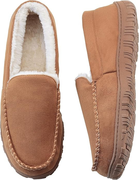 VLLy Slippers for Men Moccasins Slip-on Indoor Outdoor Mens Slippers House Shoes with Memory Foam | Amazon (US)