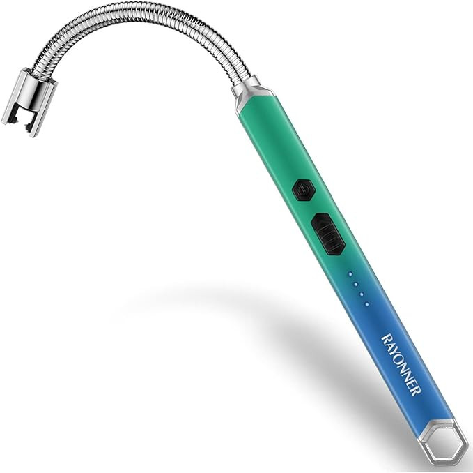 RAYONNER Lighter Electric Candle Lighter Rechargeable USB Lighter Long Flexible Neck (Blue/Green ... | Amazon (US)