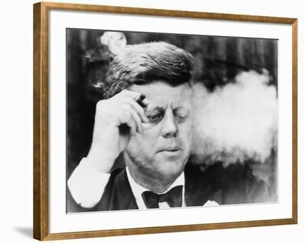 President John Kennedy, Smoking a Cigar at a Democratic Fundraiser, Oct. 19, 1963 | Allposters.com