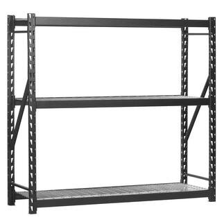3-Wire Shelf Steel Storage Rack in Black (72 in. H x 77 in. W x 24 in. D) | The Home Depot