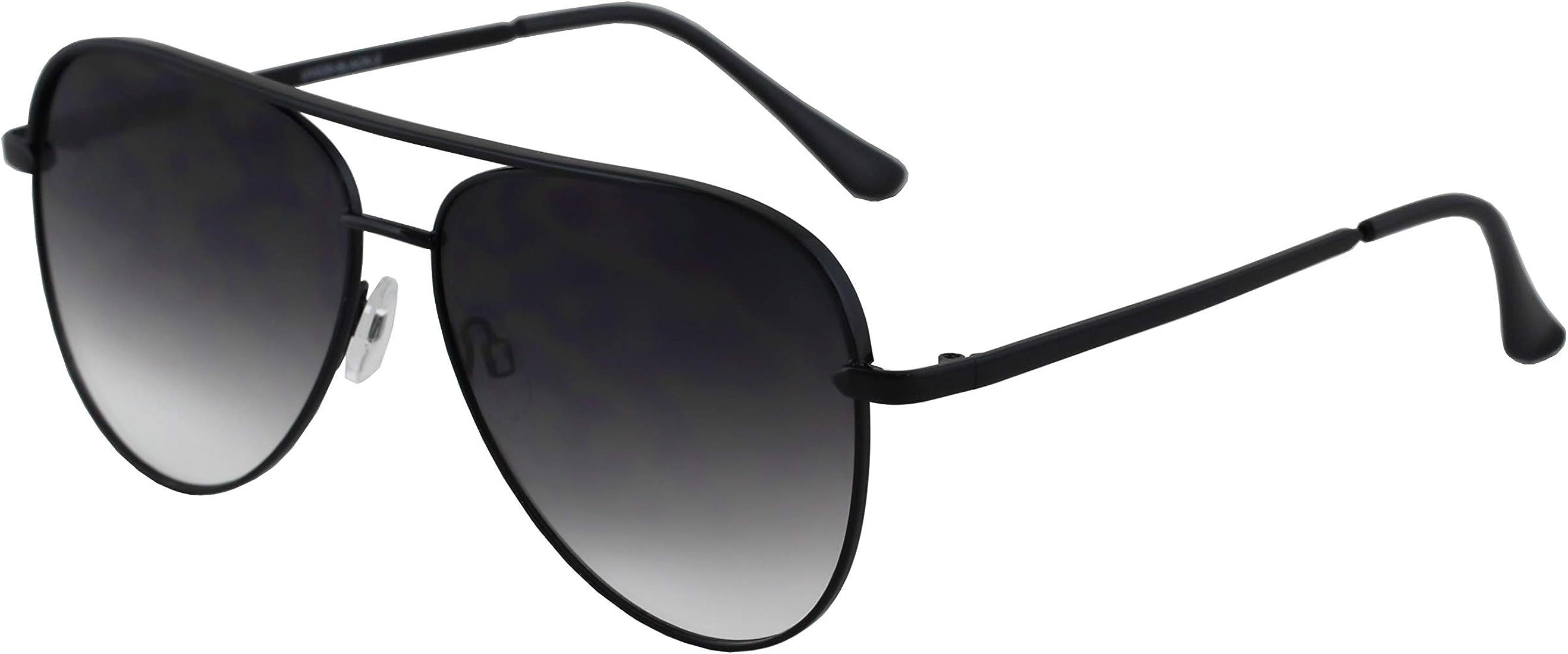 Flawless Large Flat Lens Mirror Gradient Lens Aviator Sunglasses for Men and Women | Amazon (US)