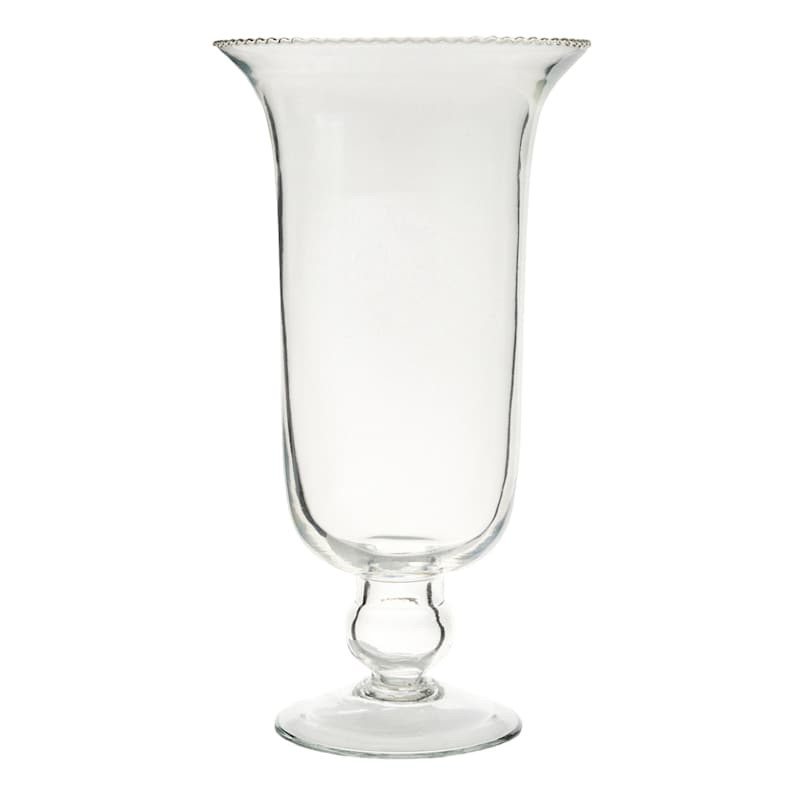 Clear Glass Pedestal Vase, 13" | At Home