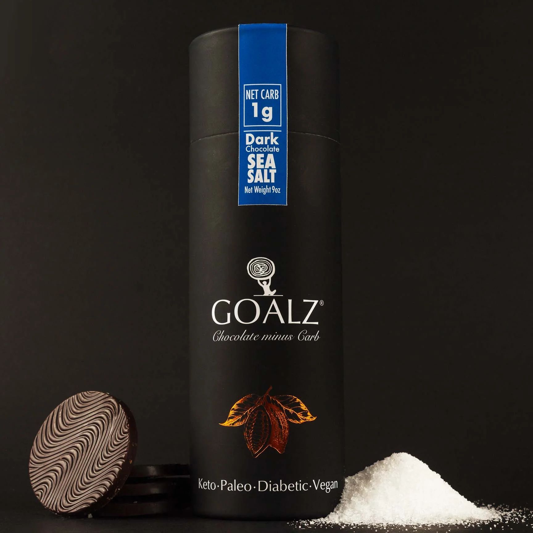 Dark Keto Chocolate with Mediterranean Sea Salt | Goalz