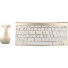 Keyboard Mouse Set 2.4G USB Thin Ergonomic Mute for Computer (Luxury Gold Color) | Amazon (US)