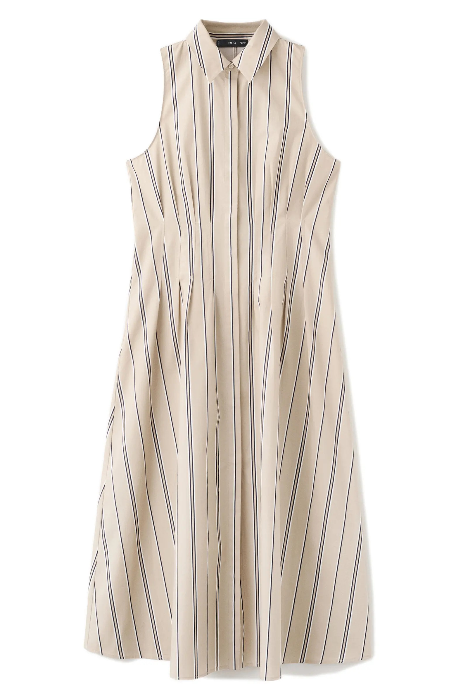 Stripe Sleeveless Midi Shirtdress | Nordstrom