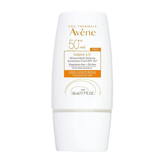 Eau Thermale Avene Solaire UV Mineral Multi-Defense Sunscreen Fluid, Clean Formula Sunscreen for ... | Amazon (US)