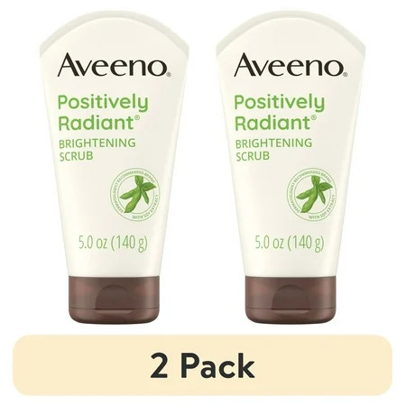 (2 pack) Aveeno Positively Radiant Skin Brightening Exfoliating Daily Face Scrub 5 oz | Walmart (US)