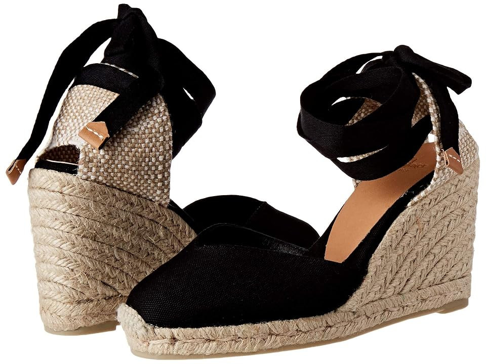 CASTANER Chiara 80 mm Wedge Espadrille (Black 1) Women's Shoes | Zappos