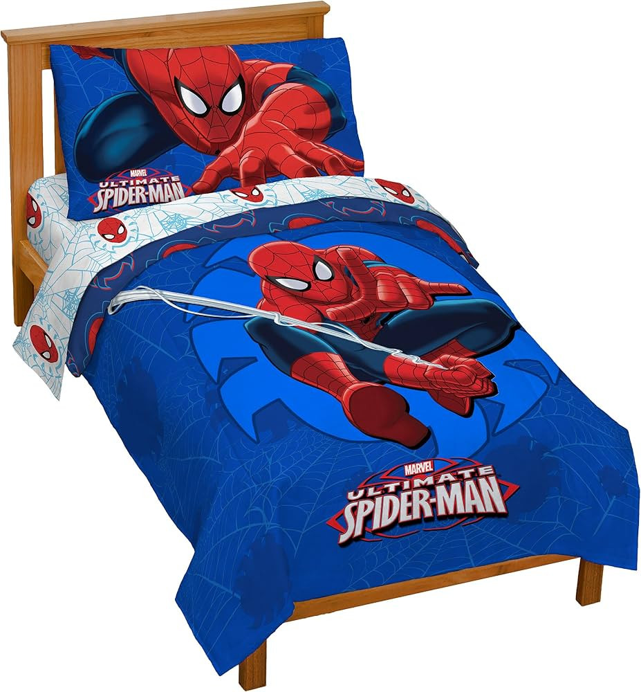 Marvel Spiderman 'Regulator' Toddler 4 Piece Bed Set | Amazon (US)