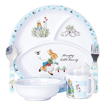 Beatrix Potter Peter Rabbit 5 Piece Melamine Dinnerware Set | Amazon (US)