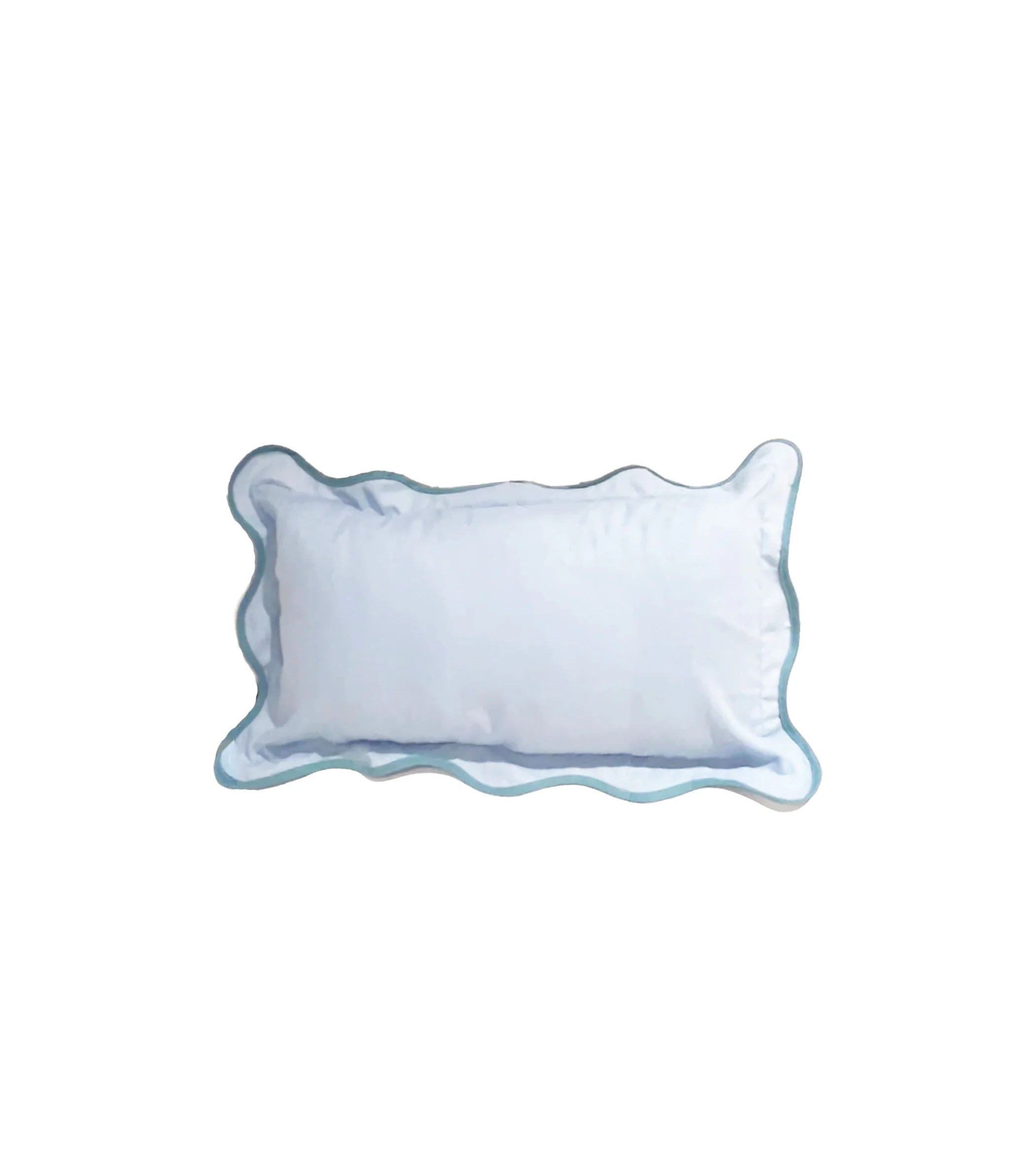 Blue Scalloped Throw Pillow | Sweet Pea and Whimsy