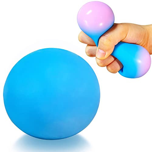 Squishy Dough Stress Ball Squeeze Toy (1 Pack) Squishy Stress Balls for Kids and Adults, Funny and Soft Change Color Squeeze Ball, Squish Ball, Ideal for Anxiety Relief, Autism, ADHD (Blue) | Amazon (US)