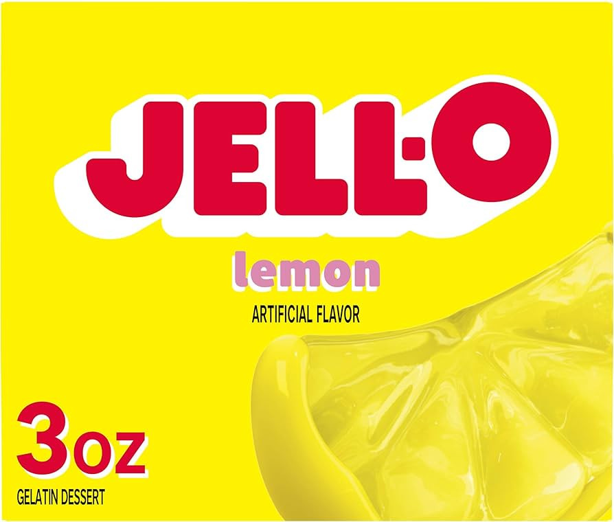 Jell-O Lemon Gelatin Dessert Mix, 3 oz Box | Amazon (US)