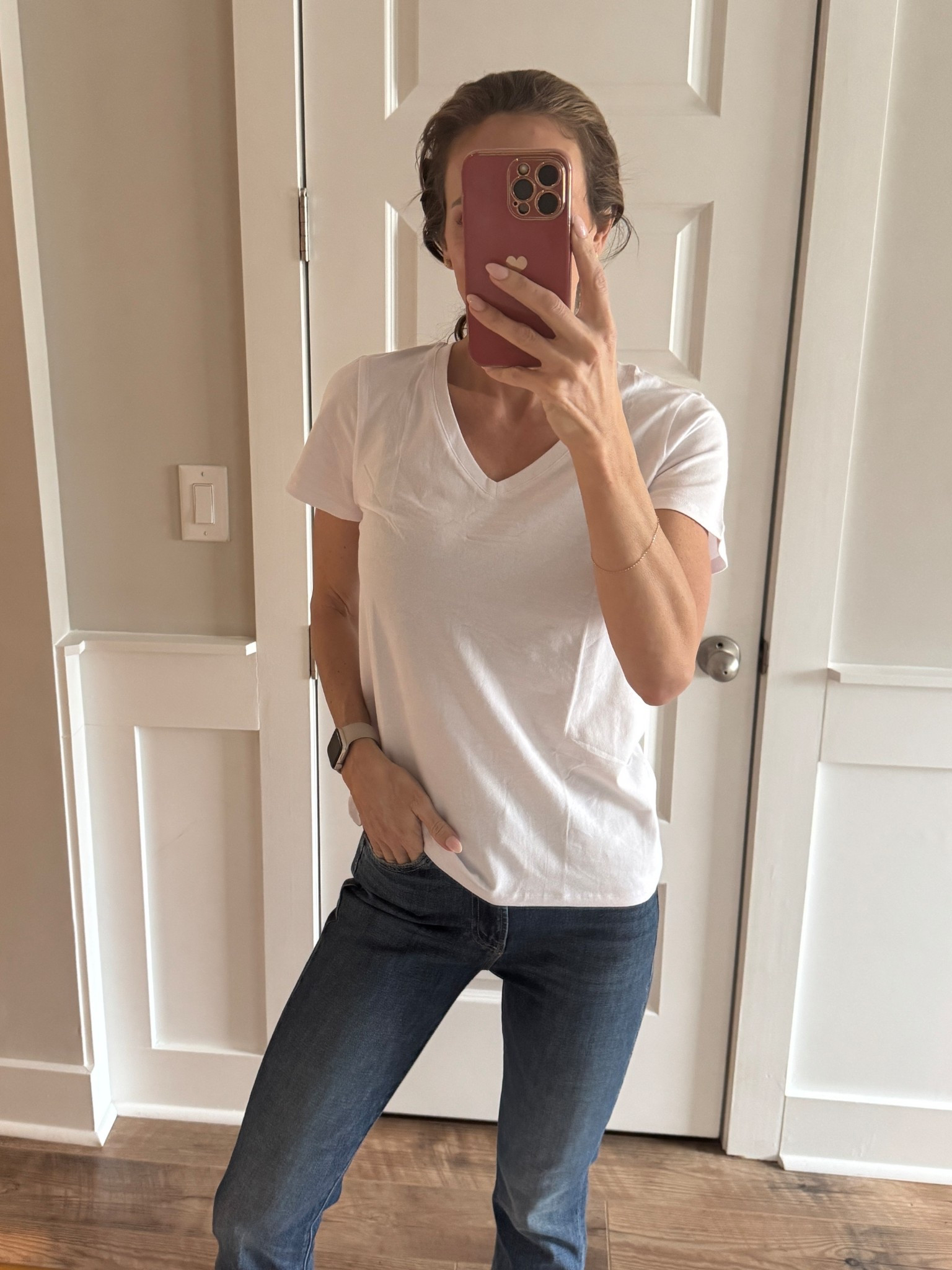 Casual outfit of the day -- including a great basic white tee that's not see thru.

#LTKgrwm #LTKOver40 #LTKootd