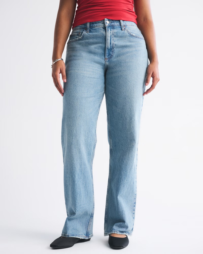 Curve Love Low Rise Baggy Jean | Abercrombie & Fitch (US)