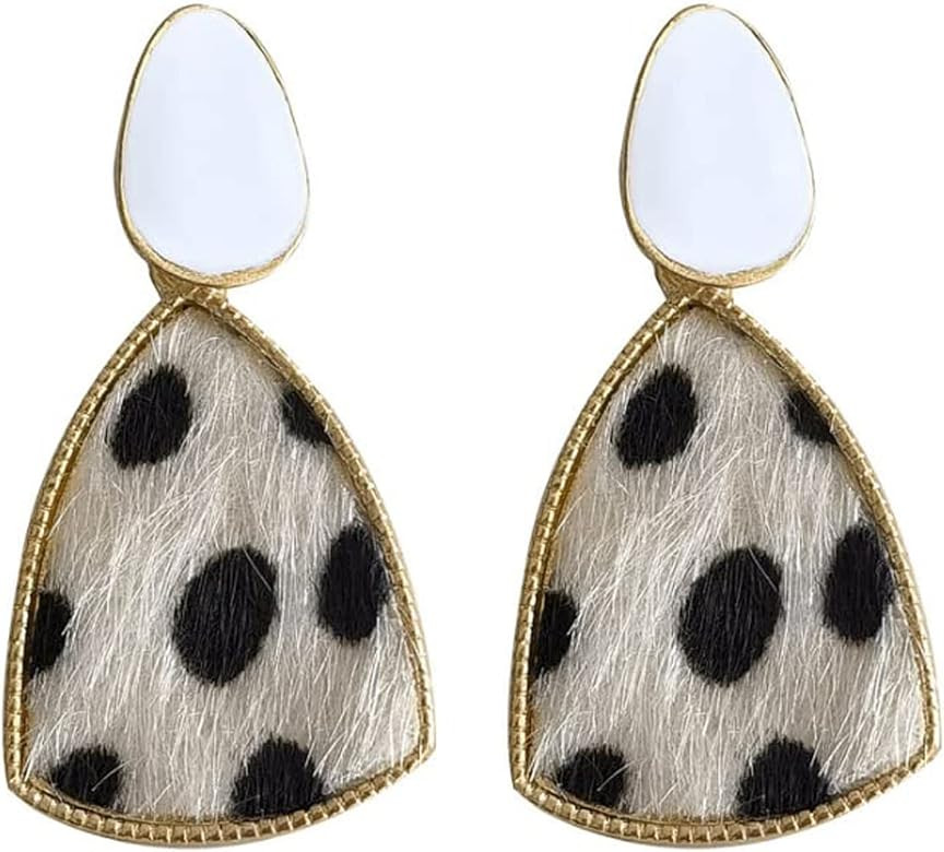 Dangle Earrings for Women Fashion Teardrop Earrings for Women Leopard Earrings 925 Sterling Silver N | Amazon (US)