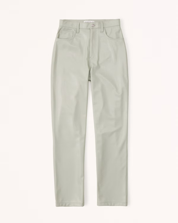 Vegan Leather 90s Straight Pants | Abercrombie & Fitch (US)